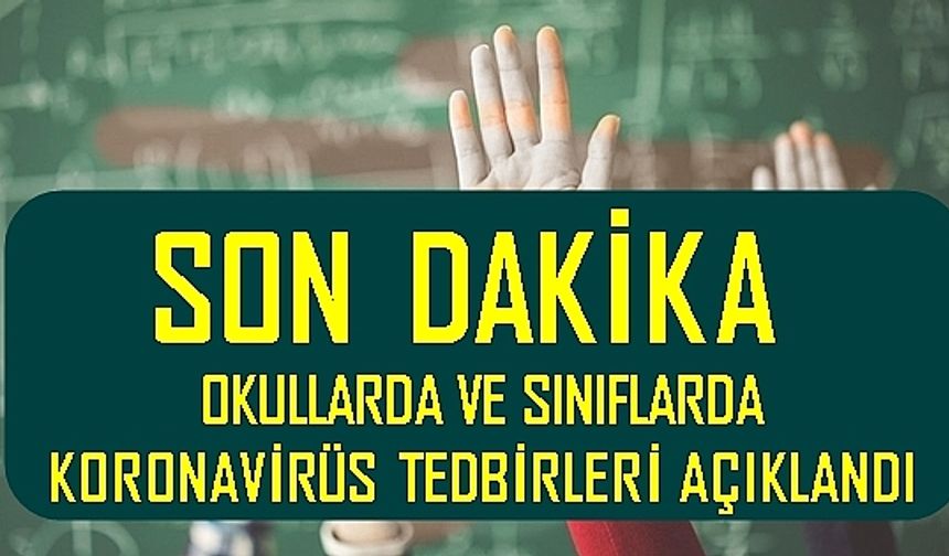 Okullarda, sınıflarda, öğretmenlerin ve velilerin alacağı koronavirüs tedbirleri açıklandı